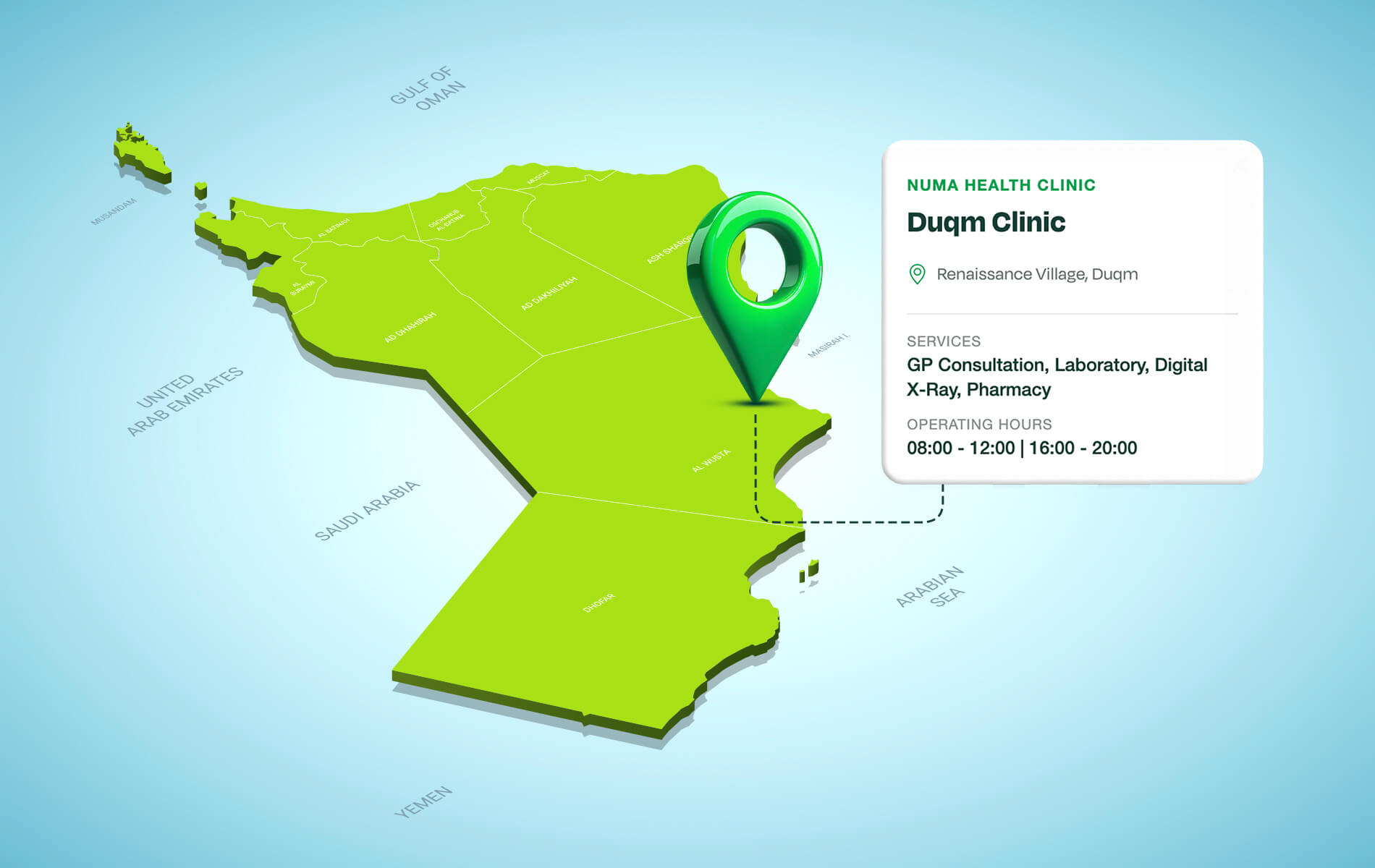 Numa health Clinic, Duqm